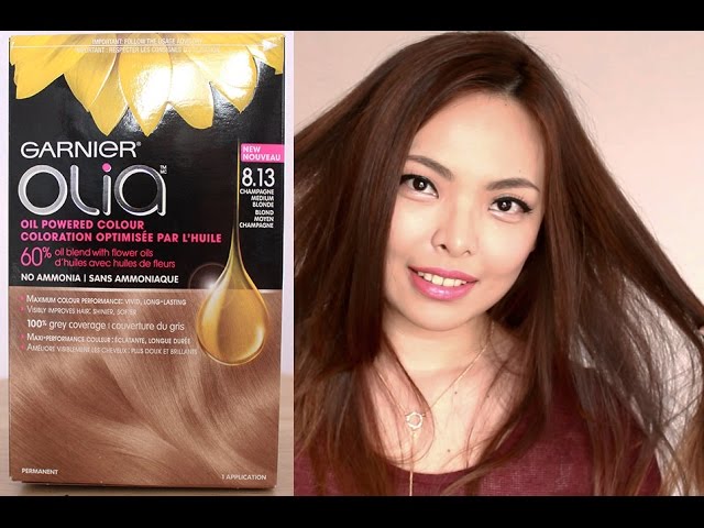 How to Dye Asian or Dark Hair Brown 4 - Garnier Olia Champagne Blonde Mini Review