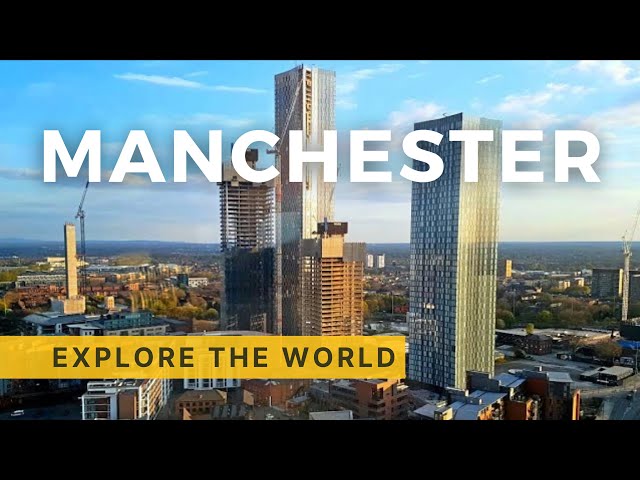 🇬🇧 MANCHESTER 4K - view from above, UK