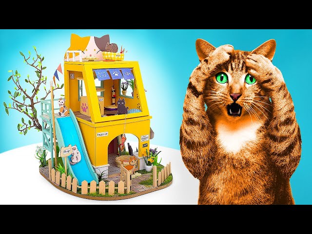 MEOW 🐱 Let’s Build a Miniature Cat House 😻 Сute and Сool DIY