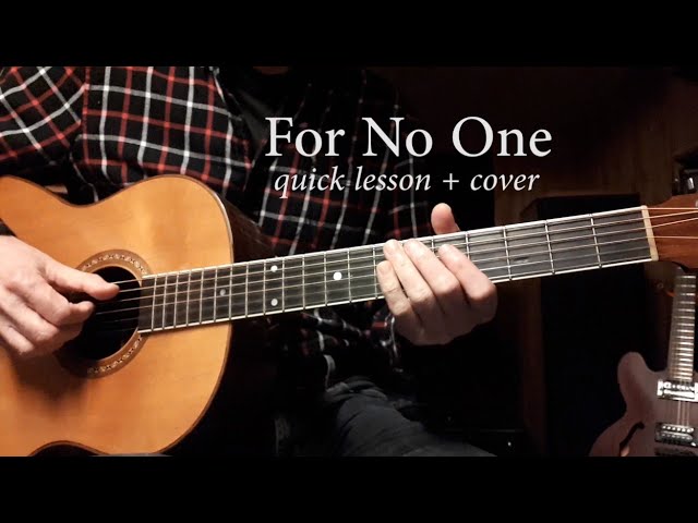 For No One (Lennon/McCartney) - quick tutorial + cover/chords
