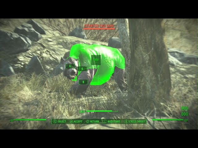 Fallout 4 Grenading a Yao guai