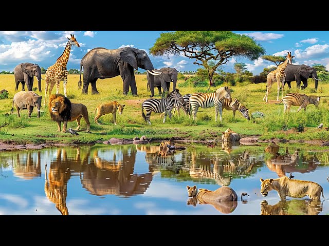 4K Wildlife Wonderland 🐾🎶  Majestic Animals Documentary and Soothing Piano Music