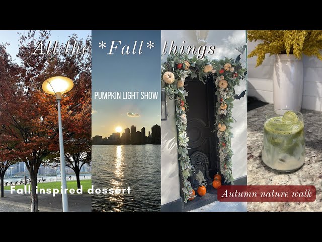 Living in NYC | Fall dessert baking, Pumpkin light show, Cozy movie night in