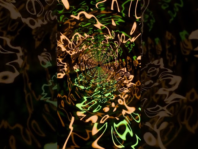 #shorts VJ #loop NEON Green Orange Tunnel #abstract #background Video 4k Blender-Art Visual ASMR