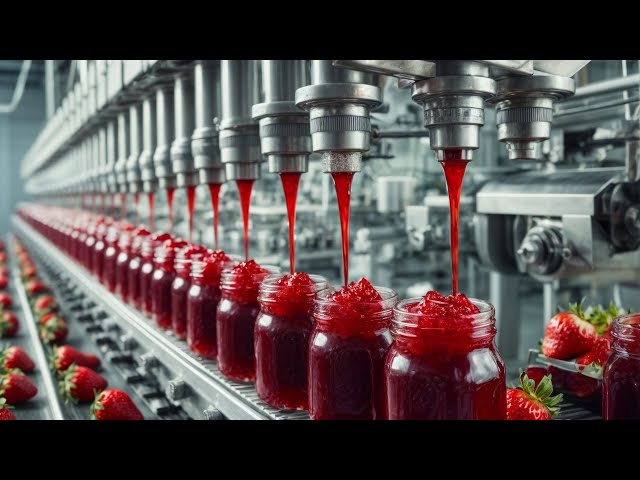 How Strawberry Jam Is Made In Factory | Strawberry Jam Factory Process