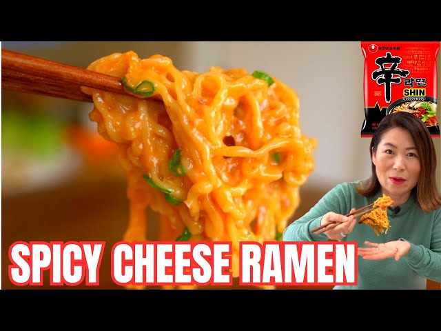 🧀Creamy Cheese 🌶️Instant Ramen HACK: Like Mac & Cheese Taste! [Shin Ramen Recipe] 매운 치즈소스 신라면
