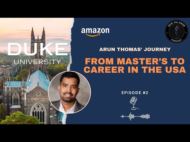Episode #2: From Master's at Duke University to a Product Manager at Amazon in the USA