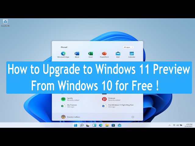 How to Upgrade to Windows 11 Preview for Free | Update Windows 10 to Windows 11