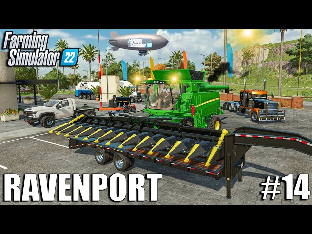 Harvesting SUNFLOWERS with the NEW Olimac 12 | Ravenport | Episode #14 | Farming Simulator 22