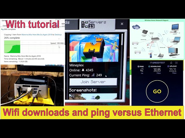 Why downloads and ping are slower on WIFI and better on Ethernet - tutorial