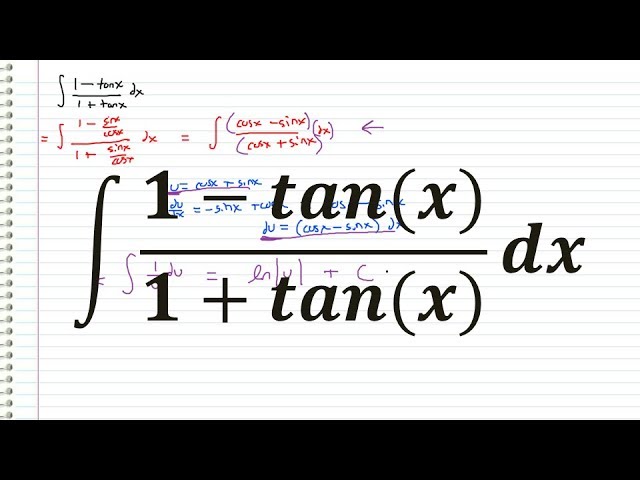 The Integral of (1-tanx)/(1+tanx)