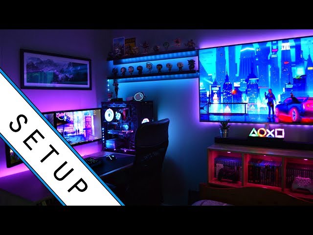 Gaming Setup / Room Tour! - 2019 - Ultimate Small Room Setup!