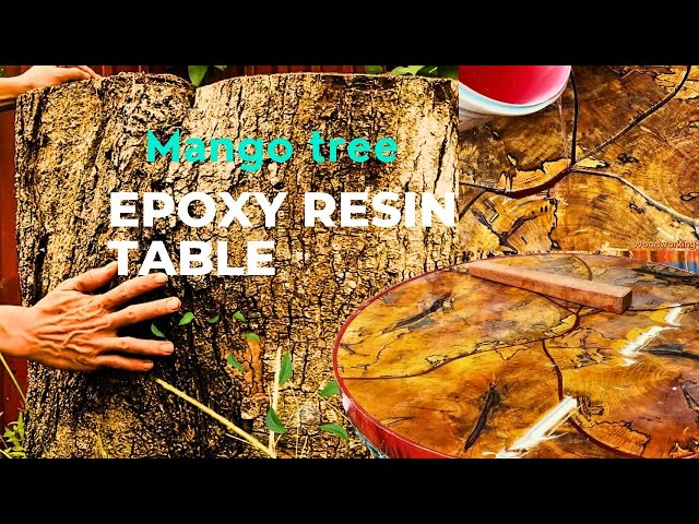 Mango Tree Magic: Creating an Epoxy Resin Table with Woodworking Skills!