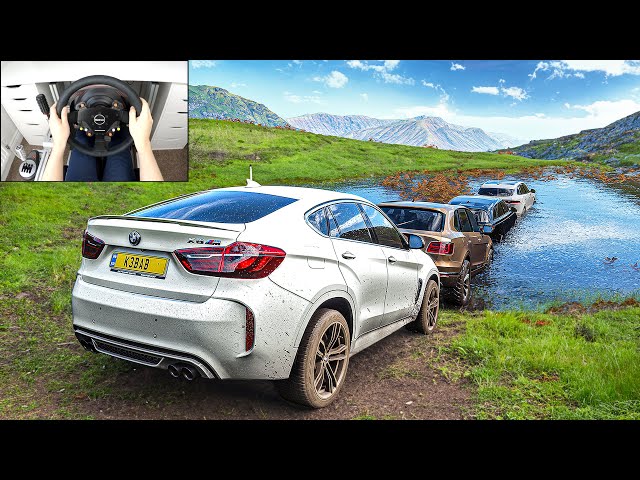 BMW X6 OFFROAD CONVOY - Forza Horizon 4 (Steering Wheel + Shifter) Gameplay