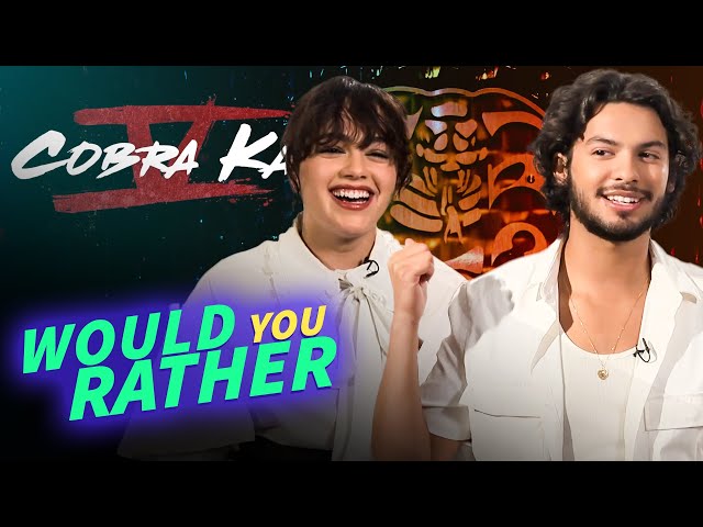COBRA KAI Cast Plays "Who Would You Rather?" | Xolo Maridueña, Mary Mouser, Gianni DeCenzo