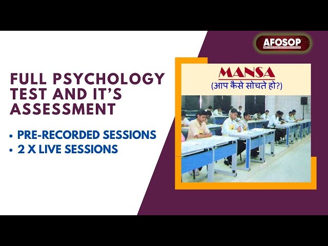 FULL PSYCHOLOGICAL TEST FOR FREE I FOR ASSESSMENT WATCH INSTRUCTIONS GIVEN INSIDE