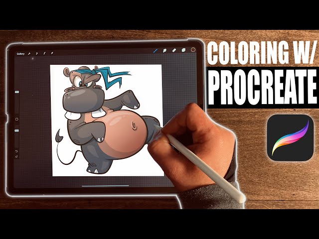 How To Color In Procreate: Cartoon Karate Hippo Pt. 3