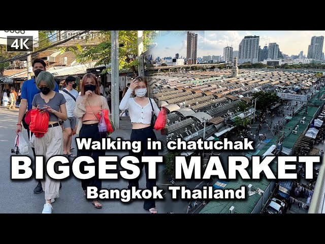【🇹🇭 4K】Walking in chatuchak BIGGEST WEEKEND MARKET | Bangkok | Thailand | Dec 2021