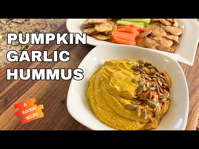 How To Make Delicious Pumpkin Garlic Hummus | Vegan and Gluten Free Recipe.