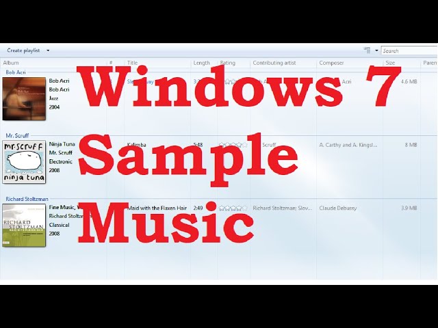 Windows 7 Sample Music