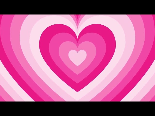 Pink Heart Tunnel Screensaver Background Loop