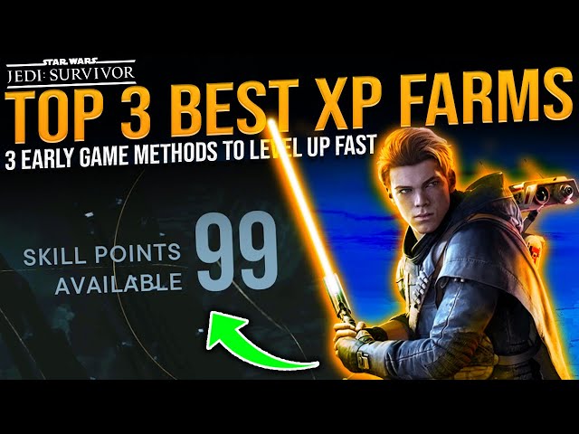 Star Wars Jedi: Survivor - Top 3 BEST XP FARMS - How To Level Up FAST - Easy Skill Points Guide