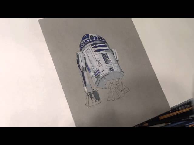 Speed Drawing of R2D2 from Star Wars!