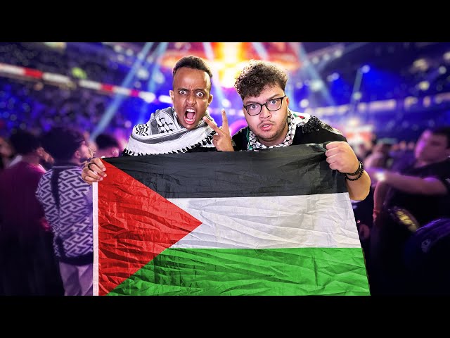 We raised the Palestinian flag in the KSI fight | with Aboflah
