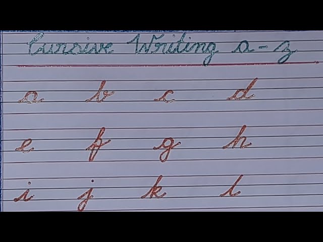 How To Write English Small Letters । Cursive abcd । Cursive Writing a To z । Cursive Handwriting