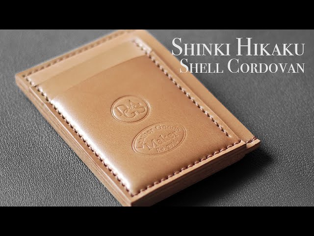 Making a Leather Card Holder Out of Japanese Shell Cordovan | Shinki Hikaku