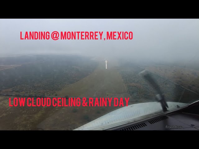 LANDING with weather at Monterrey, Mexico (MTY/MMMY) ILS rwy 29