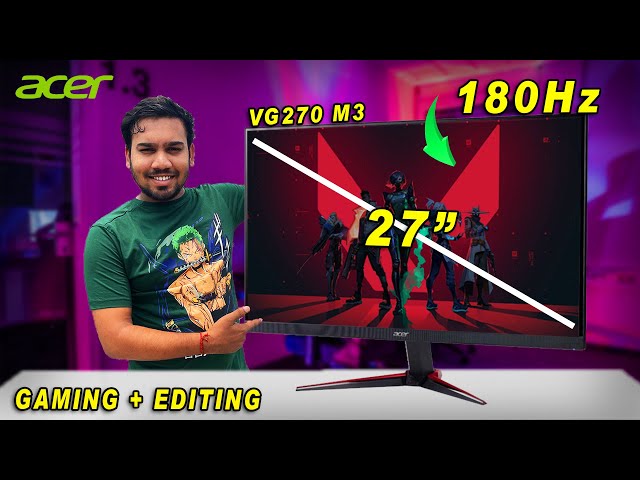 Best Monitor For Gaming & Editing 2024 | Acer Nitro VG270 M3 | 27 Inch | Review & Testing