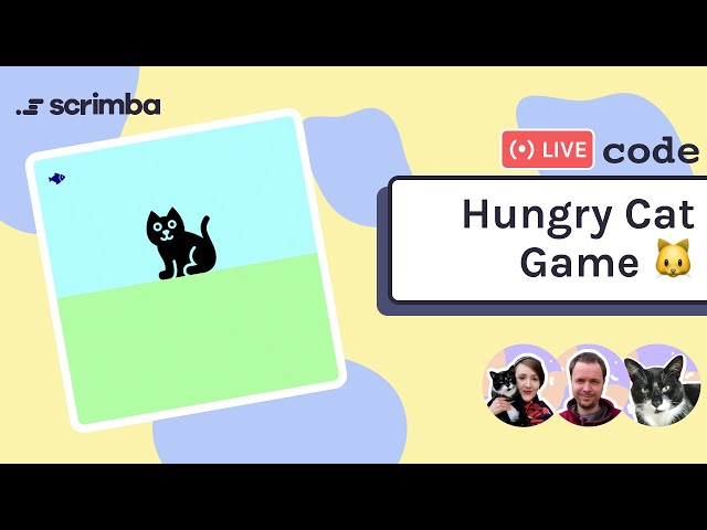 Live-code a hungry cat game  | HTML, CSS & JavaScript