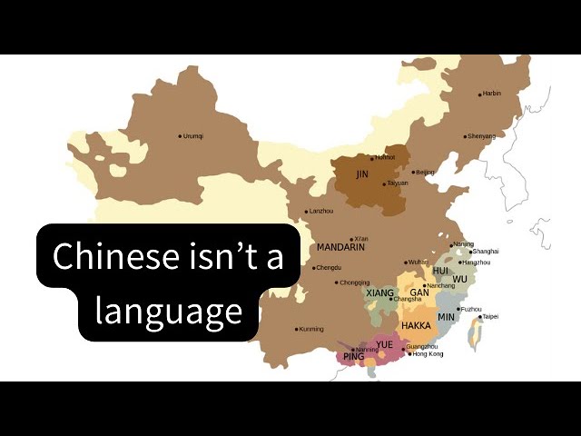 Chinese isn't (technically) a language