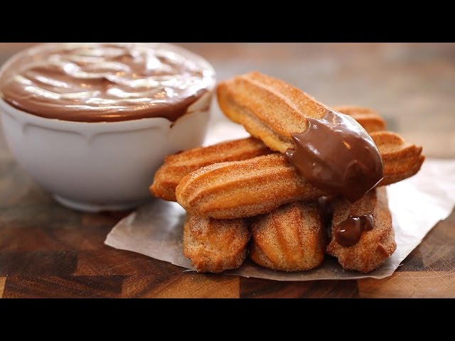 Perfectly Baked Homemade Churros and Rich Hot Chocolate Recipe
