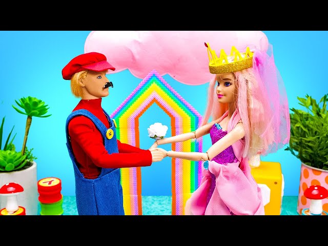 Princess Peach and Mario Wedding 👰🤵 Cutest Doll Crafts