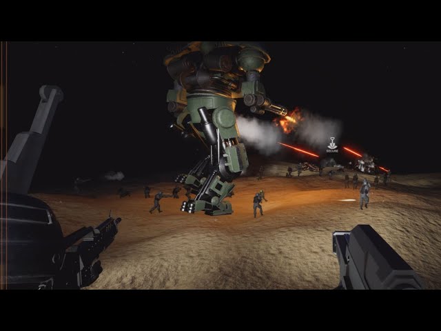 STARSHIP TROOPERS ADVANCE AT NIGHT