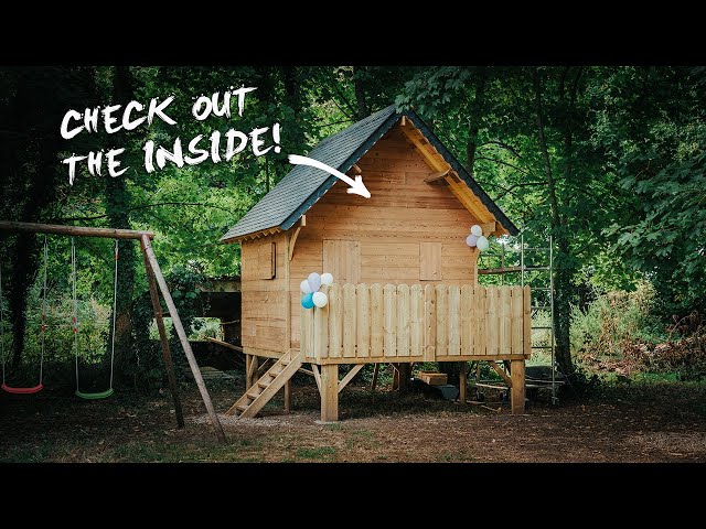 AMAZING DIY KIDS PLAY CABIN (7 days in 10 minutes - timelapses)