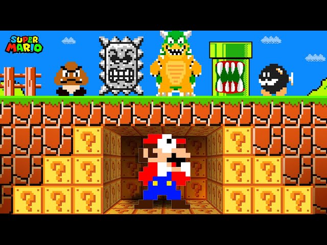 Mario PROP HUNT Challenge. But When Everything Attack Mario in Super Mario Bros.