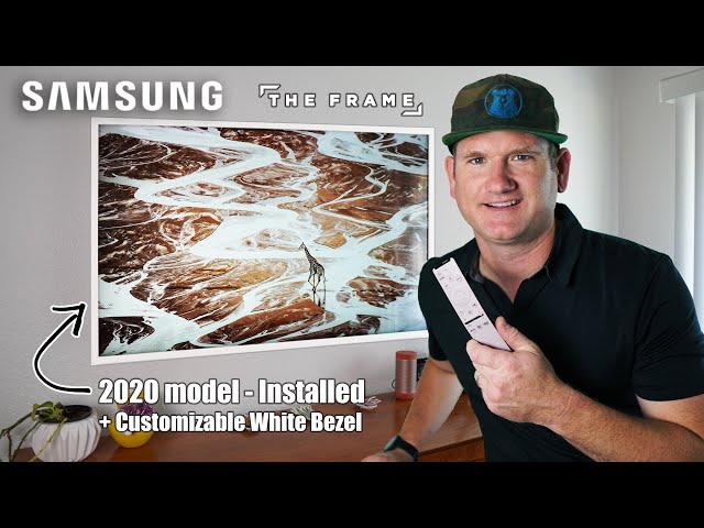 Samsung The Frame Install w/ No-gap Wall Mount & Customizable White Bezel