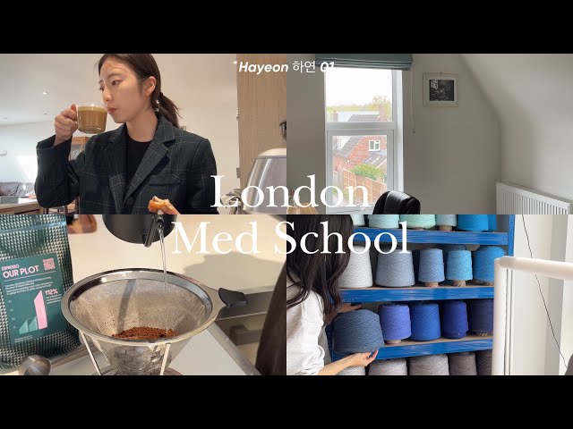 👩🏻‍💻🩺🧵 Med school homebody days | ft. Online lectures, self-care, tufting 런던의대생  브이로그