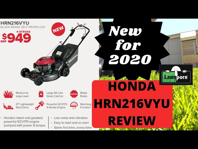 Honda HRN216VYU. World First Review. New Self Propelled Mower for 2020. Honda Power Equipment.