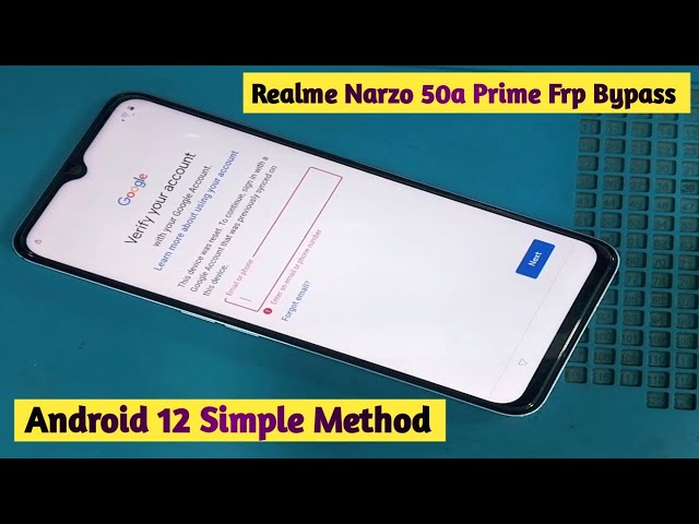 Realme Narzo 50a Prime Frp Bypass Android 12 || Realme Android 12 Frp Bypass 2024