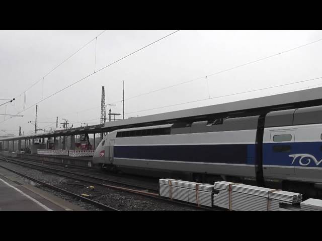 Stuttgart Hbf - Abfahrt des TGV 9574 (27. März 2011)