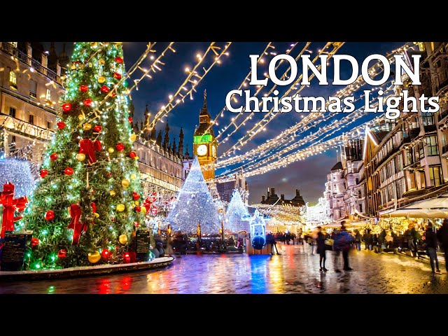 London Christmas Lights 2023 - Regent Street, Carnaby Street and Soho - Walking Tour - 4K 🇬🇧
