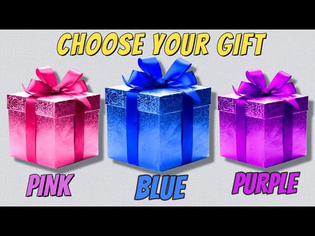 CHOOSE YOUR GIFT🎁😍 || PINK💗,BLUE💙,PURPLE💜 EDITION || #3giftbox #pickonekickone #wouldyourather