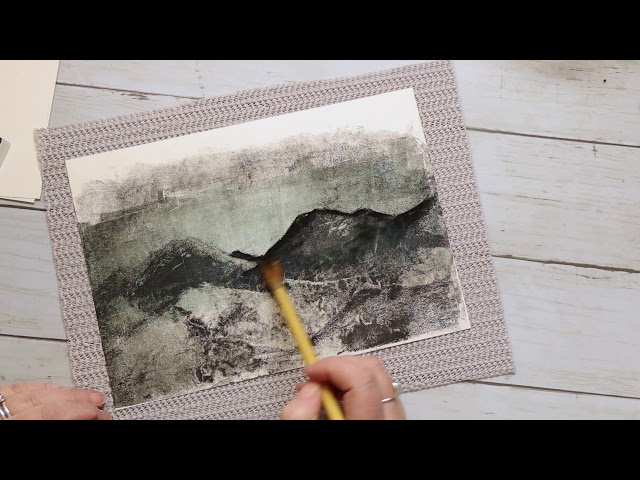 Monotype printing with a gel press: in the mountains
