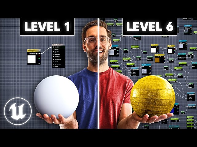 Unreal Engine Materials in 6 Levels of Complexity