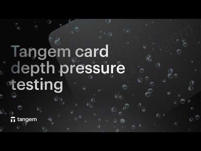 Tangem card depth pressure testing