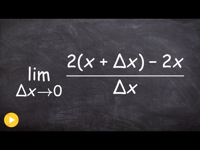 Evaluate the limit with delta x difference quotient